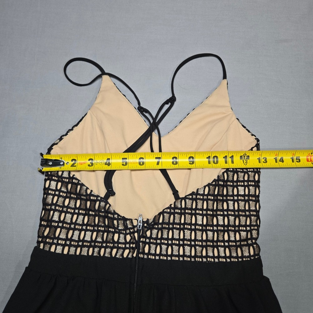 Y2k Charlotte Russe Black Gold Romper Size S Clubwear Party Going Out 2000s Glam - Picture 7 of 7